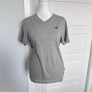 Hollister Heather Gray V-Neck Tee